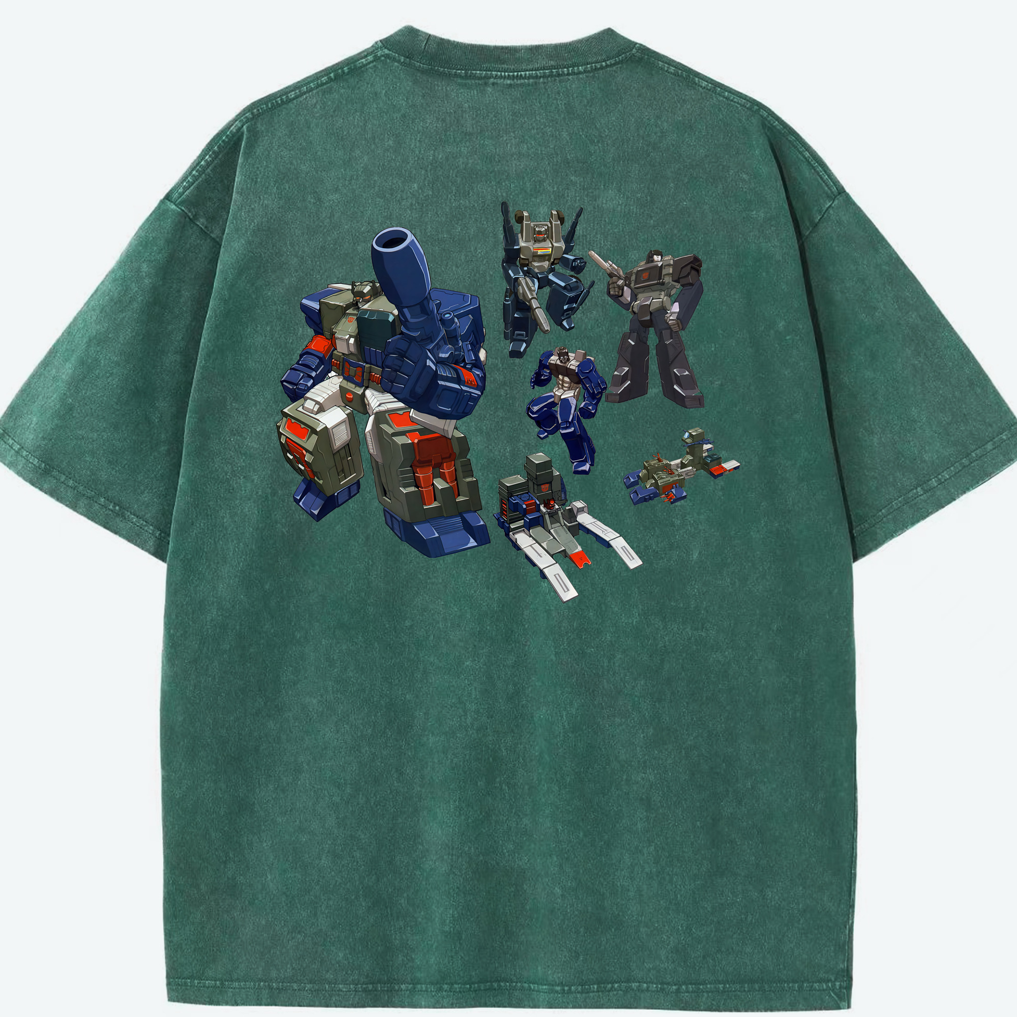 （画像用） Transformers トランスフォーマー 綿100% ヴィンテージ風 半袖Tシャツ（背面プリント）